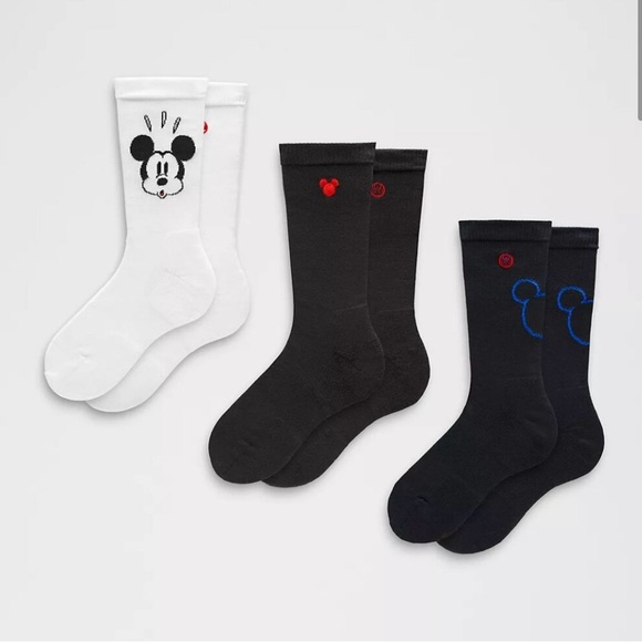 Brand New Large Lululemon x Disney 3 pack Men’s Daily Essentials Crew Socks - Picture 4 of 4